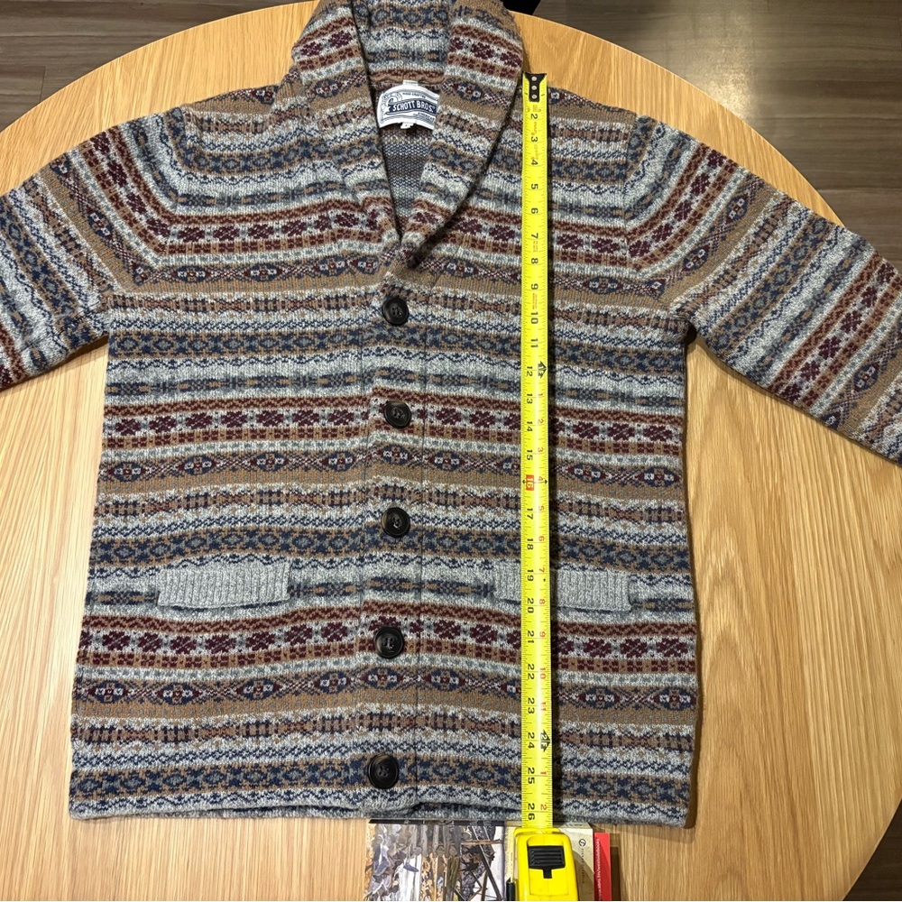Wool Blend Fair Isle Cardigan Sweater - Picture 7 of 8